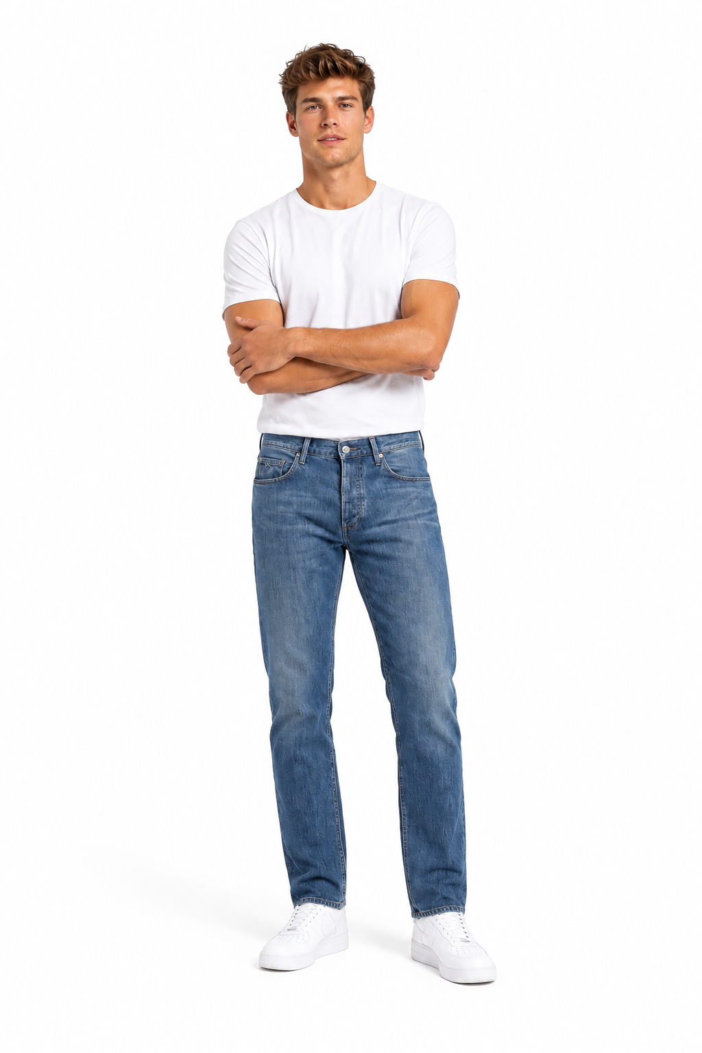 Emporio Armani J21 Jeans Herren Blau Regular Fit