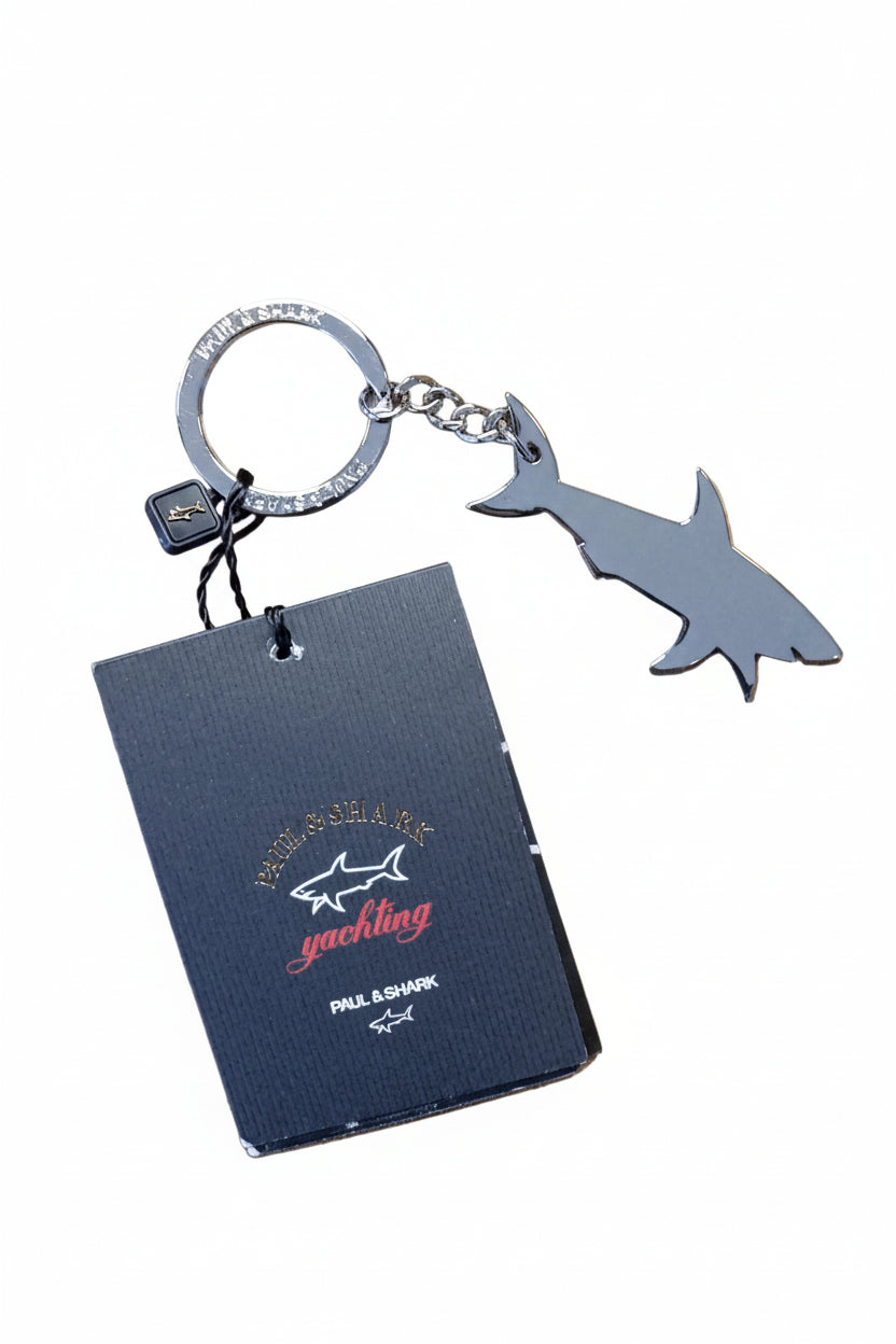 Paul &amp; Shark Schlüsselanhänger Silber mit Hai-Motiv