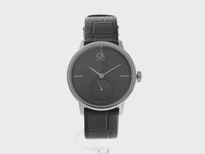 Montre pour femme Calvin Klein Accent Argent Noir Swiss Made (K2Y231C3)