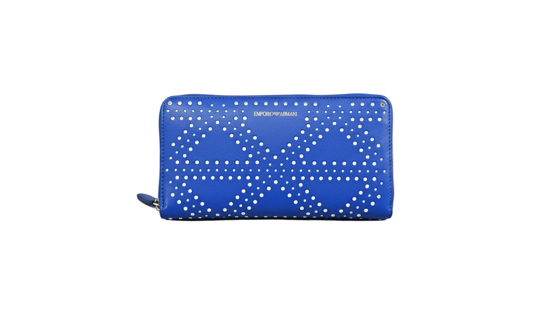 EMPORIO ARMANI GELDBÖRSE MIT REISSVERSCHLUSS 88008 BLUETTE/WEISS