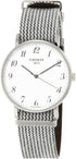 Tissot Everytime Medium 38mm Quarzuhr, elegante Armbanduhr mit Edelstahlarmband und weißem Zifferblatt.