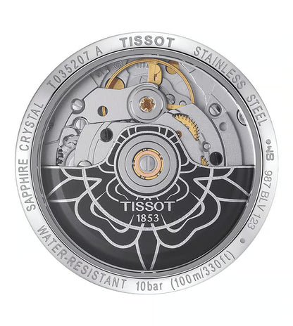 Tissot Couturier Automatic Lady 32mm Uhr mit Edelstahlgehäuse und Zifferblatt, elegante Damenuhr im klassischen Design