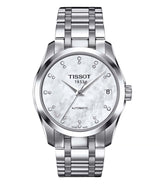 Tissot Couturier Automatic Lady Diamanten 32mm Damenautomatikuhr mit Edelstahlarmband und Diamant-Indexen, elegant und stilvoll.