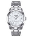 Tissot Couturier Automatic Lady Diamanten 32mm Damenautomatikuhr mit Edelstahlarmband und Diamant-Indexen, elegant und stilvoll.