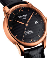 Tissot Le Locle Automatic 39mm Automatikuhr mit Edelstahlgehäuse und schwarzem Zifferblatt, elegante Herrenuhr.