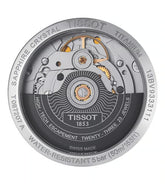 Tissot T-Classic Titanium Automatikuhr, 40mm, Edelstahlgehäuse, schwarzes Zifferblatt, elegante Herrenuhr