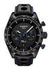 Tissot PRS 516 Automatik-Chronograph 45mm mit Edelstahlgehäuse, schwarzes Zifferblatt und Chronographenfunktion.
