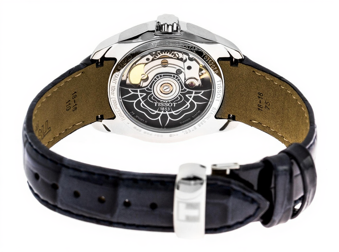 Tissot Couturier Automatic Lady 32mm Automatikuhr mit silbernem Zifferblatt und Edelstahlarmband, elegante Damenuhr.