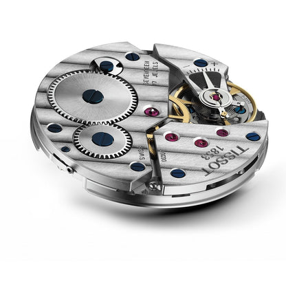 Tissot T-Complication Chronometer Herrenuhr mit 43mm Gehäuse, automatischem Uhrwerk und klassischem Design.