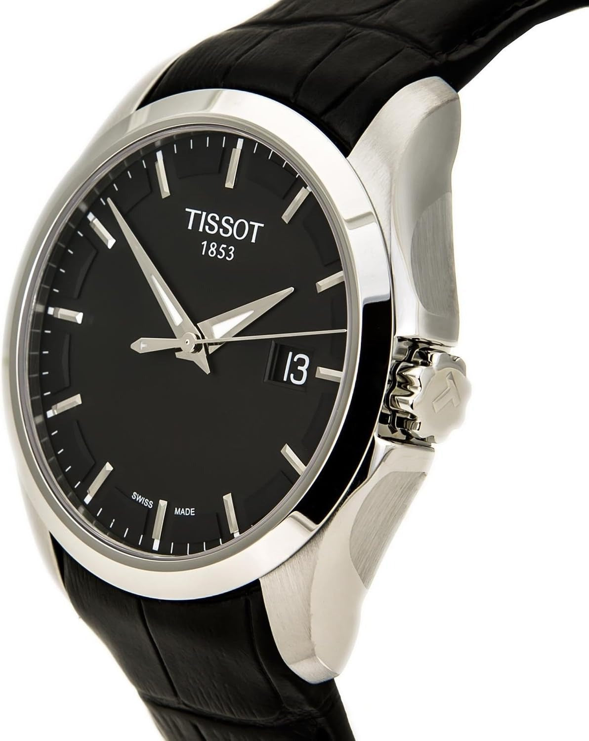 Tissot Couturier Lady 32mm Quarzuhr mit eleganten Zifferblatt und Edelstahlarmband, Damenuhr von Tissot.