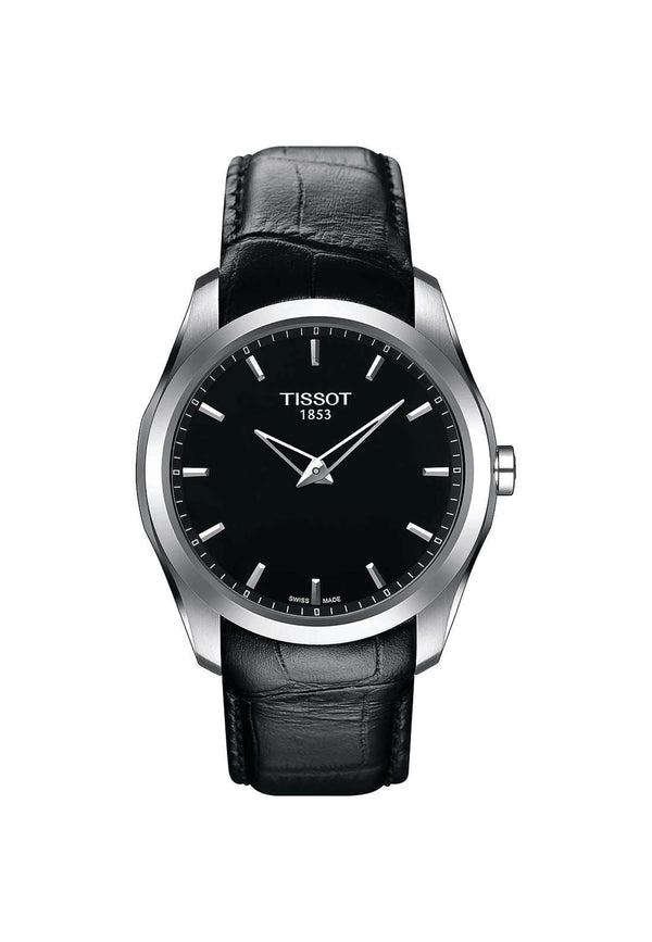 Tissot Couturier Damenuhr Silber Schwarz Swiss Made (T0352101605101)